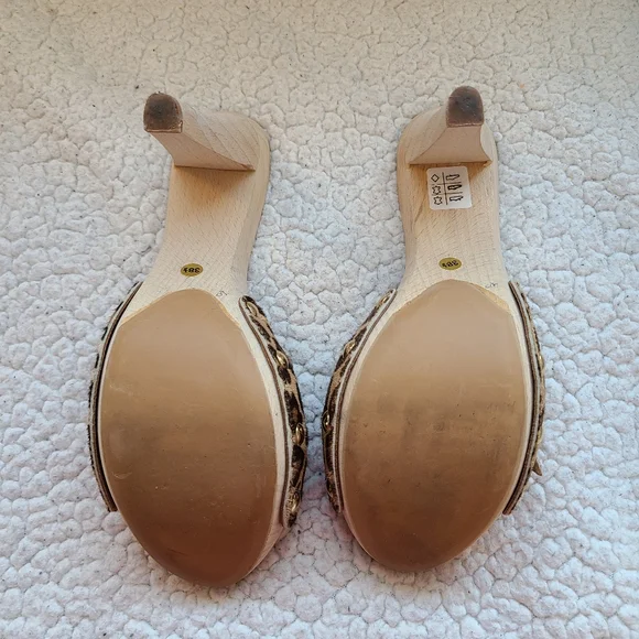 Giancarlo Paoli cheetah print calf skin heels - Picture 11 of 11